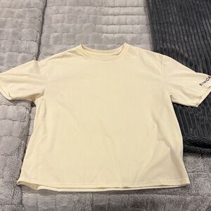 SHEIN Cream Short Sleeve Tee